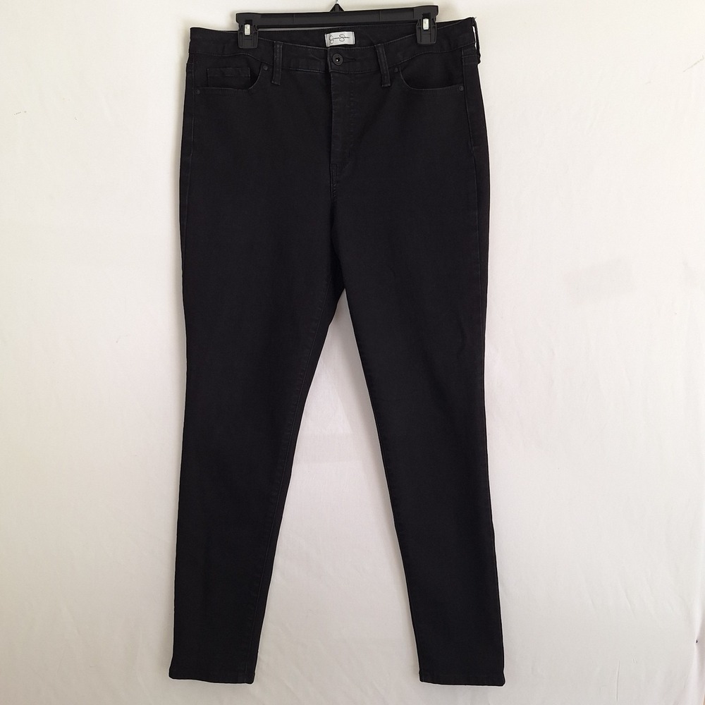Jessica Simpson Jeans Skinny Ankle Stretch High Rise 5 Pockets (12 Black)‎ 33X28